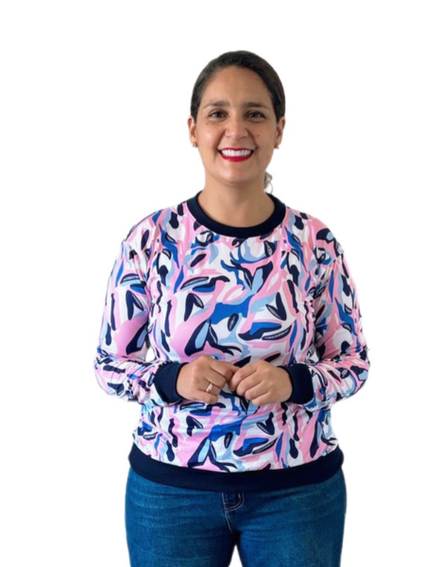 rosadi azul y balnco